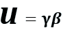 u=gamma*beta